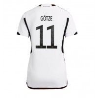 Koszulka piłkarska Niemcy Mario Gotze #11 Strój Domowy dla kobiety MŚ 2022 tanio Krótki Rękaw